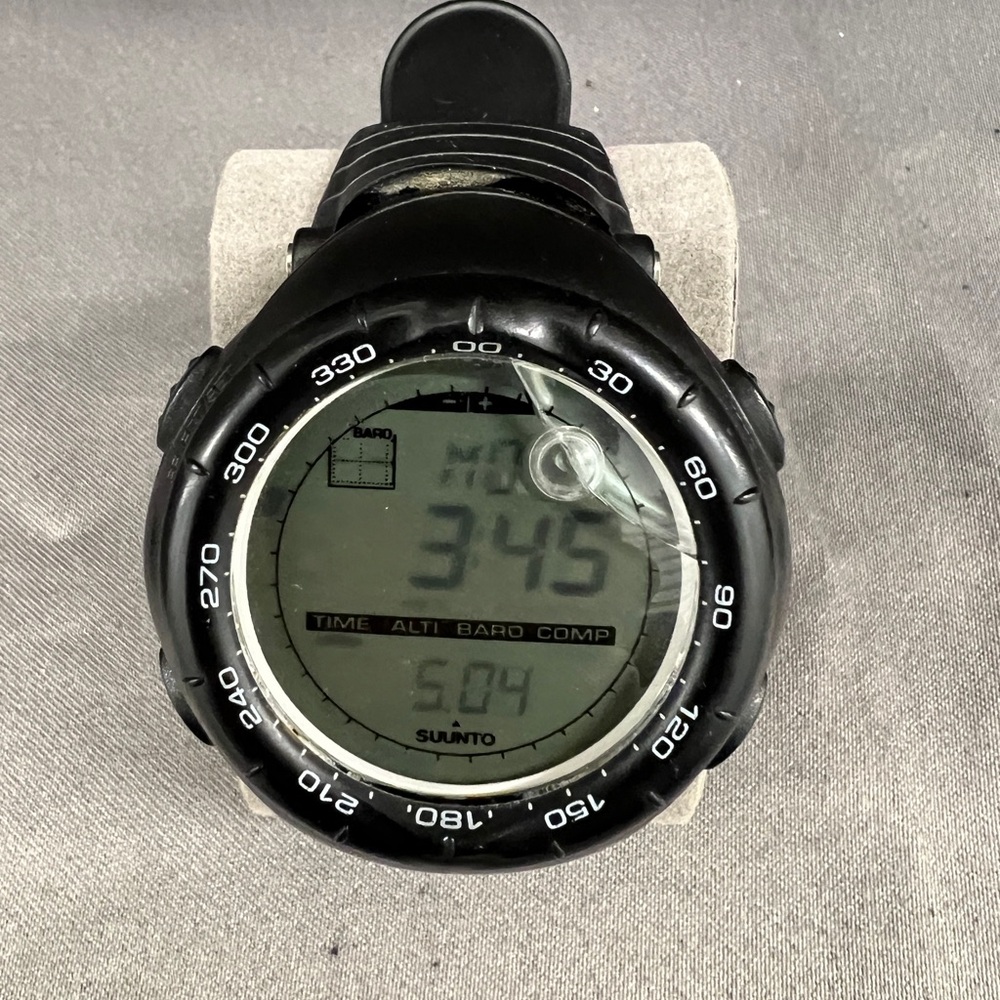 Suunto Black Digital Outdoor Watch with Gray LCD